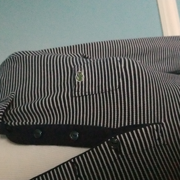 Lacoste Striped Polo 3/4 Sleeve Size 38 - Picture 2 of 6